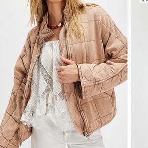 Free people dolman quilted knit jacket sz S